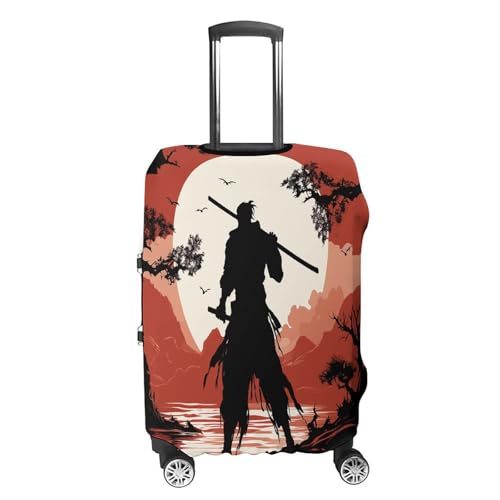 Housse valise polyester Samurai blanc L : protection élastique et lavable