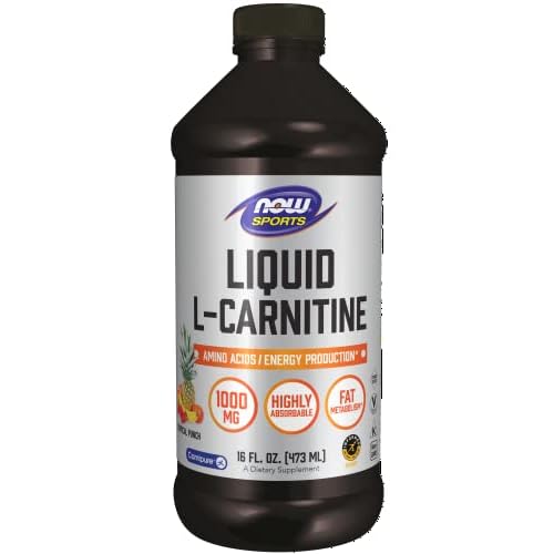 NOW Sports Nutrition, L-Carnitine Liquid 1,000 mg, Highly Absorbable, Tropical Punch, 16-Ounce