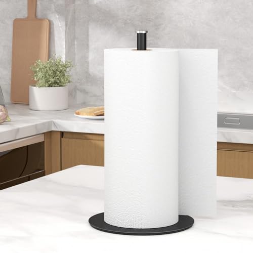 Miniatura 7 de Portarrollos Para Papel De Cocina - Negro De Pie, Inoxidable, Organizador Que Se Adapta A Rollos De La Mayoría De Tamaños