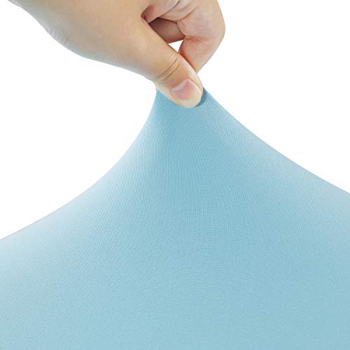 Image of Peomeise 6FT Spandex Table Cover Rectangular Stretch Spandex Tablecloth (Blue Mist,6FT)