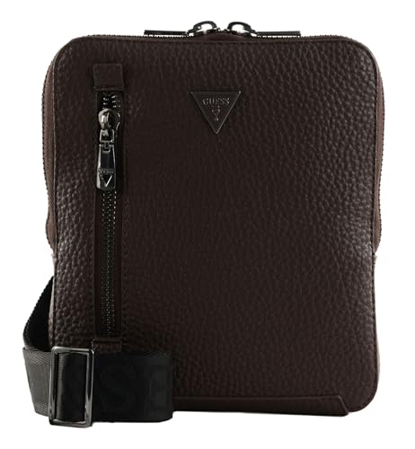 GUESS Torino Xbody Flat Bag : Le Sac Marron Foncé Idéal pour Vos Déplacements Urbains