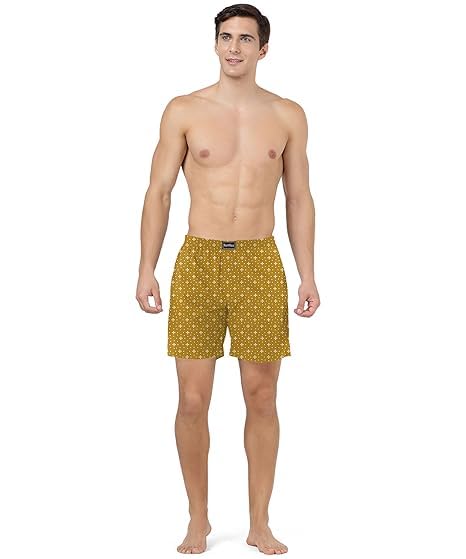 Image of Alenza Mens Pure Cotton Boxer Shorts in Different Color (Pack of 1 Piece)