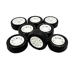 8PCS Toy Car Wheels 25mm Rubber Tire for Remote Control Car RC Car DIY Model Accerssories (2X25mm)