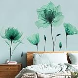 Flower Wall Decals Peel and Stick Wall Decor M ACHOOSE Green Plant Removable Decal Stick Home Decor