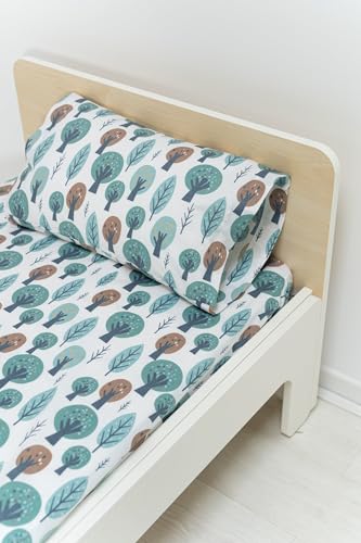 Juego Sábanas Infantil Estampado Bosque - Cama 70x160