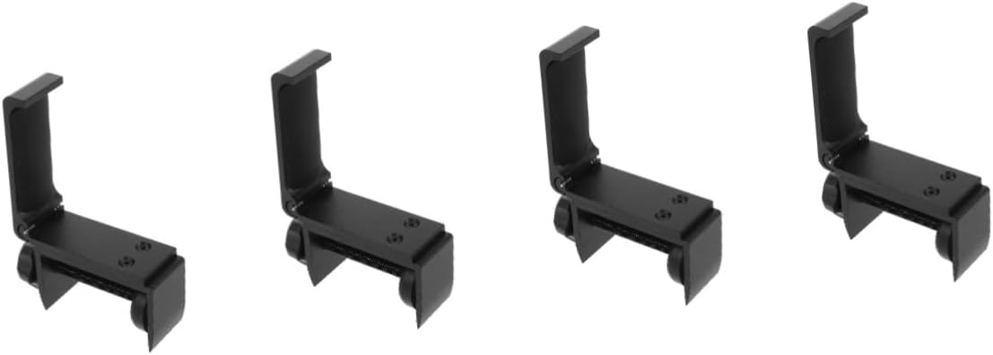 Mikinona 4pcs Space-Saving Headphone Hanger Hook Headset Holder for Under Desk Organizing Rack