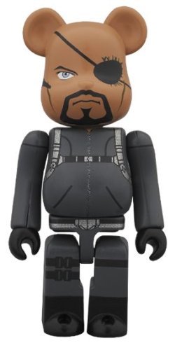 Amazon.co.jp: BE@RBRICK ベアブリック × ニックフューリー ベアブリック 100％ アベンジャーズ  ニックフューリー