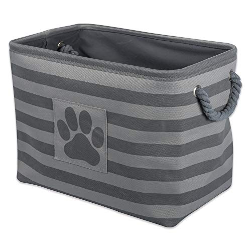 Bone Dry Pet Storage Bin with Striped Paw Patch Design