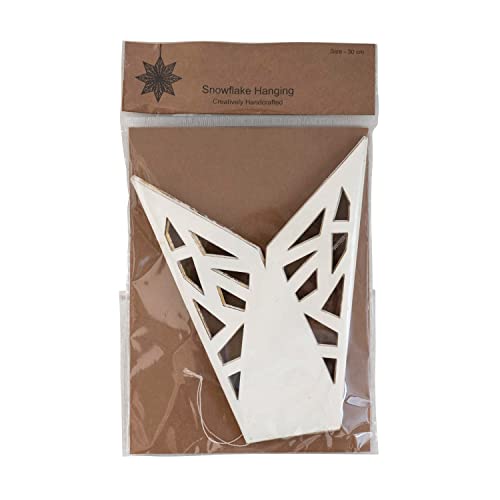Creative Co-Op Paper Snowflake Ornament, White #TOP8