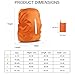 GUKOY Waterproof Backpack Rain Cover with Reflective Strap (8-70L), 2 Adjustable Anti Slip Cross Buckle Strap, Rainproof Snowproof, Orange XS (for 8-17L Backpack)