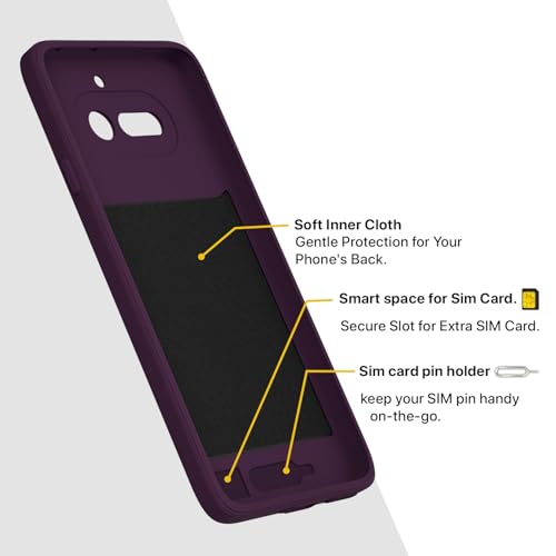 Image of Pikkme Back Cover for Nothing Phone 4a 5G Soft Matte Silicone Mag-Safe Design (Mag-Safe Not Support) Camera Protection | Slim Fit Bumper Cover (Purple)