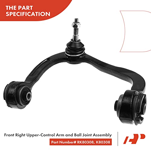 A-Premium 6Pcs Front Suspension Kit, Upper & Lower Control Arm, Outer Tie Rod End, Compatible with Ford F-150 2004-2008, Lincoln Mark LT 2006-2008 by A-Premium - Image 6