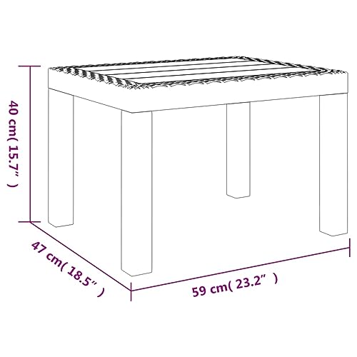 Table de jardin blanche basse en plastique résistant aux chocs - 3