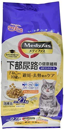 メディファス 避妊・去勢後のケア 子ねこから10歳まで チキン&フィッシュ味 2.7kg(450gx6)