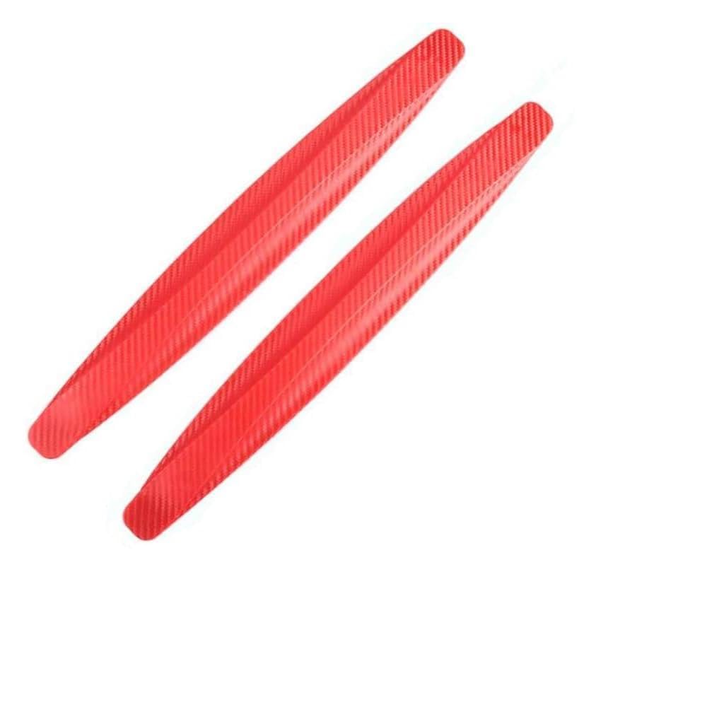 QIZUN 2 Pcs Car Bumper Protector Guards for VW Polo 6R 6N 6N2 6C 9N 9N3, Car Bumper Strip, Car Bumper Anti-Scratch Strips, Front and Rear Bumper Guard,Red