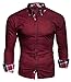 Kayhan Herren Musteraermel Hemd Bigsize Bordeaux 4XL an Bord günstig Kaufen-Kayhan Herren Musteraermel Hemd Bigsize Bordeaux 4XL