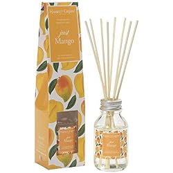 Hassett Green London - Just Mango Fragrance Oil Reed Diffuser 100ml - Long Lasting Home Indoor Fragrance with 8 Rattan Reeds