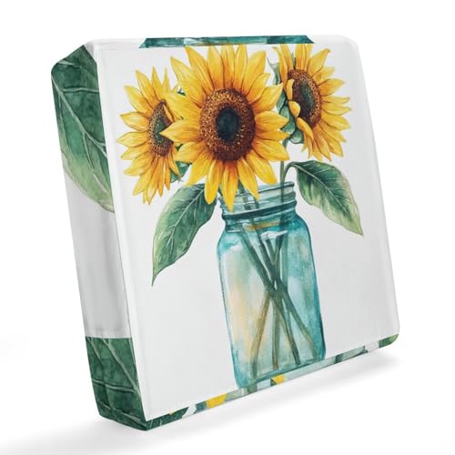 DELIBEST Fundas de cojín para exteriores para patio, impermeables, con flores, para sofá, fundas de cojín para sillas de plantas, fundas protectoras para muebles
