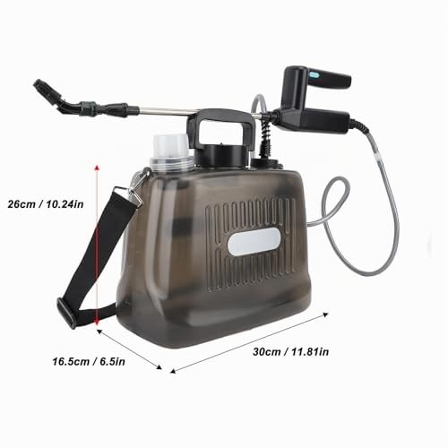 Pulvérisateur alimenté par Batterie 8 L, Pulvérisateur électrique amélioré avec 4 Buses de Brouillard, Poignée Rechargeable USB et Baguette Rétractable, Pulvérisateur D'eau pour