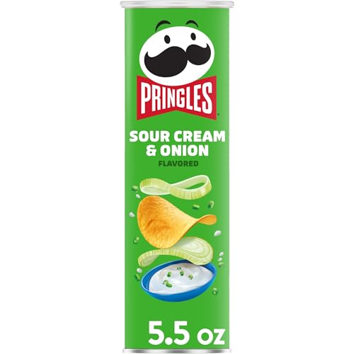 Pringles Sour Cream & Onion Potato Chips Pack, 158gram [Pack Of 2, Super Saver Pack, Imported]