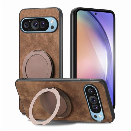 Coque Google Pixel 8 magnétique en cuir rigide pour le bureau