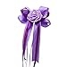 Produktbild Kentop Autoschleifen Hochzeit Autoschmuck Rose Schleifen Hochzeitsauto Dekoration für Rückspiegel Türgriff (Lila)