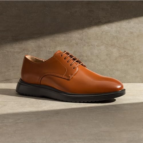 Bruno Marc Bruno Marc Men's MaxFlex Polish Casual Dress Lace-Up Oxfords Business Formal Derby Sneakers Comfortable Fashion Shoes, Size 9.5, Brown, SBOX2402M