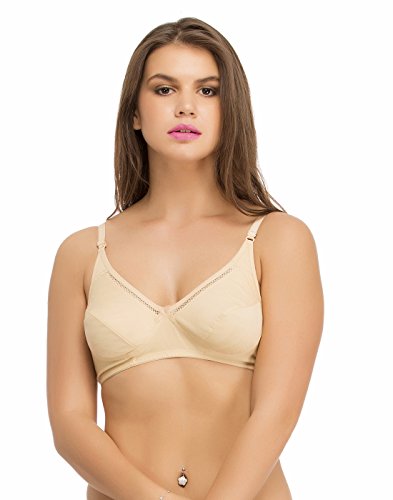 Image of Clovia Women's Cotton Non-Padded Wire Free Underwire Full-Coverage Bra