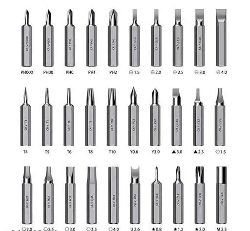 1 Mini Screwdriver Tool Set, Magnetic Flexible Extension Rod, Precision Bits for Computer, Mobile, Watch, Laptop, Camera, Toys 1