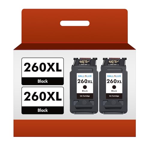 HALLOLUX 260XL Black Ink Cartridges High Yeild for Canon 260XL Black Ink PG-260XL 260XL PG260 XL for...
