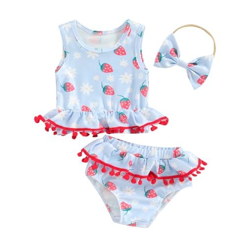 Lucikamy ASDF-ASQTIXCTNGD-QA4 Toddler Baby Girl Two Piece Swimsuit Bikini Set Sleeveless Floral Print Tankini Bathing Suit Beach Swimwear cover