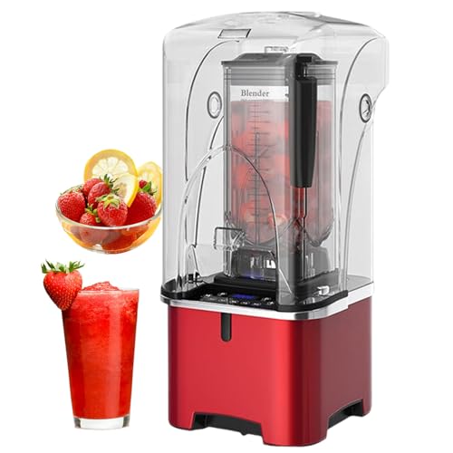 Licuadora para Smoothies con Pantalla Digital De 2,2 L, Cubierta Insonorizada De 5 Mm De Grosor. Batidora De Pie para Smoothies. 8 Velocidades Ajustables + Temporizador De 5 Min