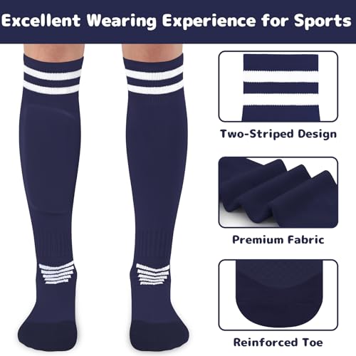 Image of Olreco Kids Soccer Socks Youth Baseball Socks Men Women Softball Sock for Girls Boys Football Sock Men Team Sports Accessory