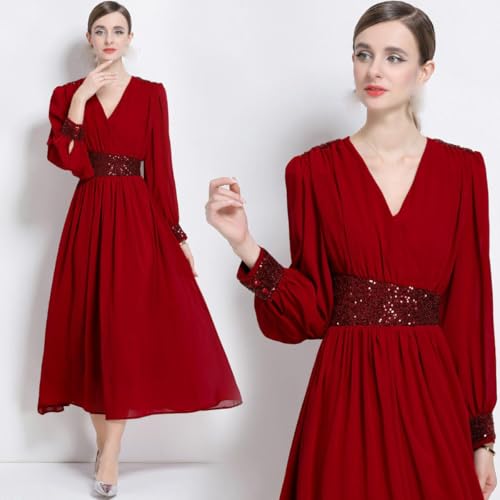 Robe trapèze manches longues coupe fluide anti-complexes confortable - 7