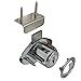 Desunia Office Desk Lock for Drawer & Door - 7/8" (.875") Bore - Polished Chrome - Keyed Alike - Includes Escutcheon Trim Ring, Strike, Screws - 1 Lock