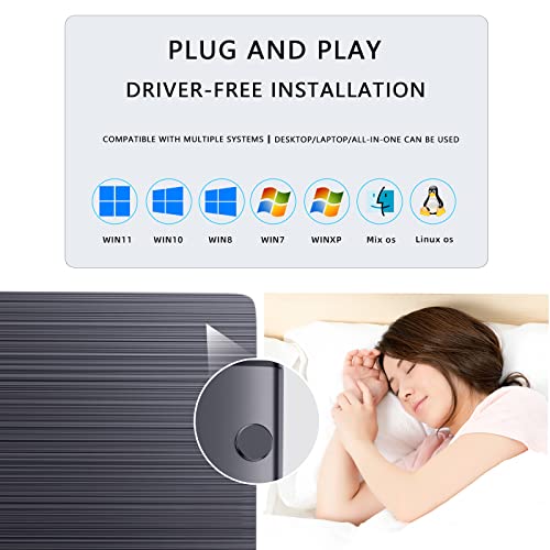 External Blu-Ray Drive External Blu-Ray Burnercompatible With Dvd Cd Drive Portable 3Dblu-Ray Burner With Usb3.0 And Type-C Port, Suitable For Windows Xp/7/8/10 Macos For Macbook Pc,Silent Highspeedul #TOP5
