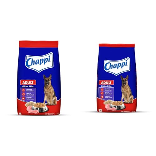 Image of Chappi Adult Dry Dog Food - Chicken & Rice, 2.8kg & 7kg Packs Bundle