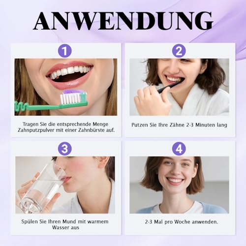 Zahnaufhellung,Zahnreparatur Mineralpuder,Zahnpulver Gegen Verfärbungen,Zahnrestauration Pulver,Effektiv bei der Stärkung von Zähnen und Zahnfleisch,für Alle Zähne Flecken Schnell Entfernen
