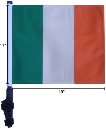 Miniatura 2 de Bandera de carrito de golf Irlanda con soporte de encendido y apagado SSP Flags EZ