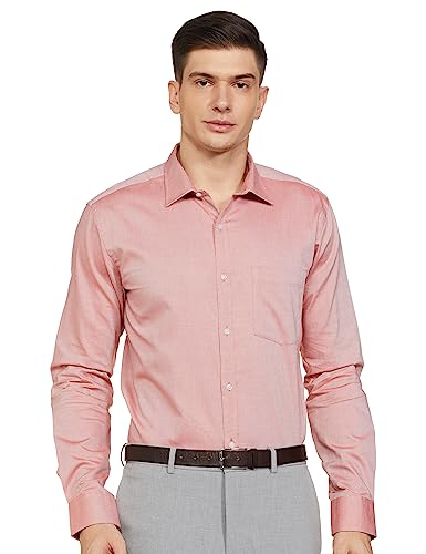 Park Avenue Men's Pure Cotton Structure Pattern Slim Fit Semi Cutaway Collar Full Sleeve Formal Shirt - Image 2