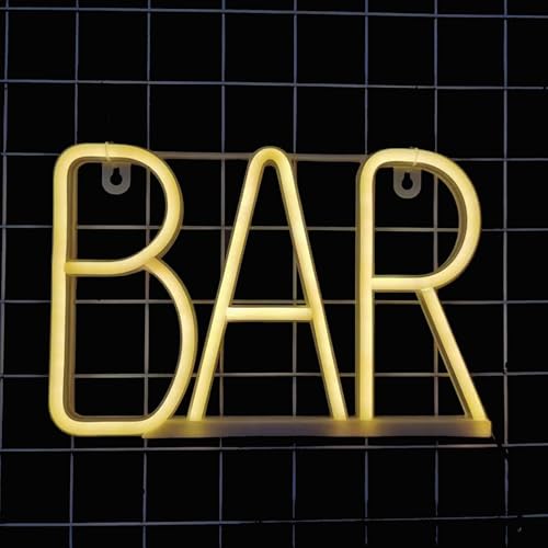 Gpurplebud Bar Schild Beleuchtet - Leuchtschild Bar für Hausbar Theke Neon Schild LED Wanddeko für Party Nachtclub Mann Höhle Restaurant Festival Feier Dekoration Party Zeichen (Warmweiß) Gpurplebud Bar Schild Beleuchtet - Leuchtschild Bar für Hausbar Theke Neon Schild LED Wanddeko für Party Nachtclub Mann Höhle Restaurant Festival Feier Dekoration Party Zeichen (Warmweiß)