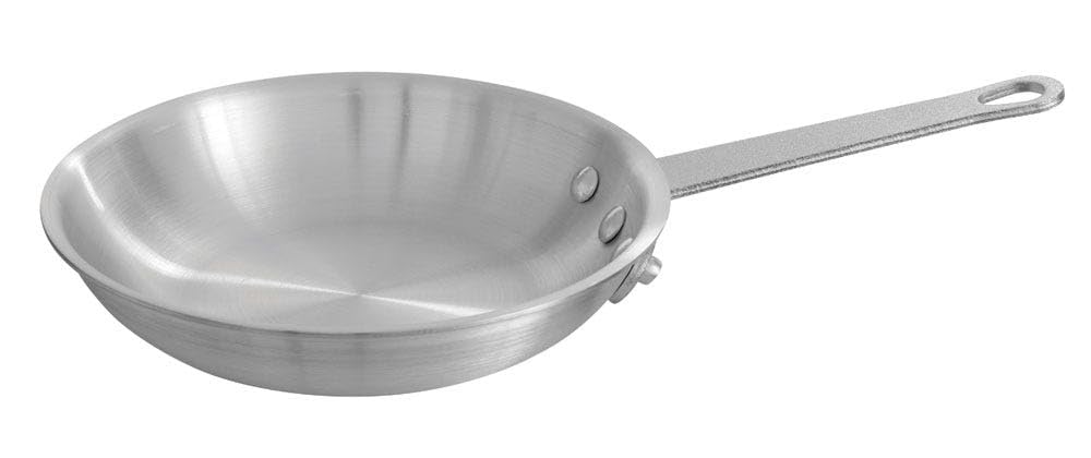 Keystone 31H-016 Aluminum Fry Pan, 12" Diam., Natural Finish