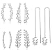 Finreizo 4 Pairs Ear Cuffs Earrings Hoop Climber Earrings Stud Ear Climber Jackets Wave Tassel Threader Chain Earring Set