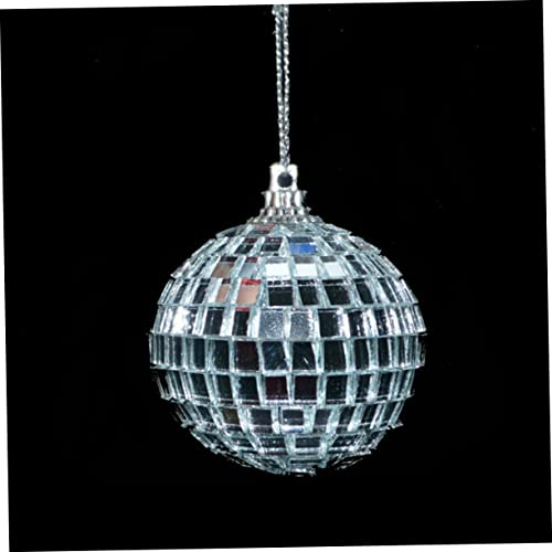 Ciieeo - 6 bolas espejadas plateadas para decoración de fiestas, bodas, festivales temáticos y discotecas miniatura 7