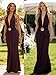 OYOANGLE Women's Deep V Neck Sleeveless Halter Maxi Dress Summer Backless Party Beach Vacation Wedding Guest Dress Burgundy Large