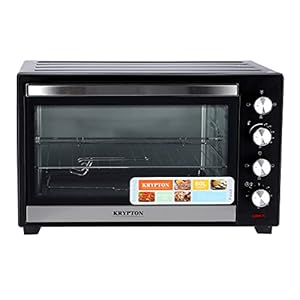 Krypton 60L Electric Kitchen Oven Powerful 2000W with Crumb Tray, Black, KNO5322