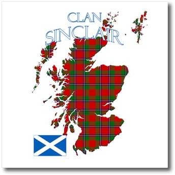 3dRose Outline of Scotland with The Sinclair Clan Family... - Iron on Heat Transfers (ht-380168-1)