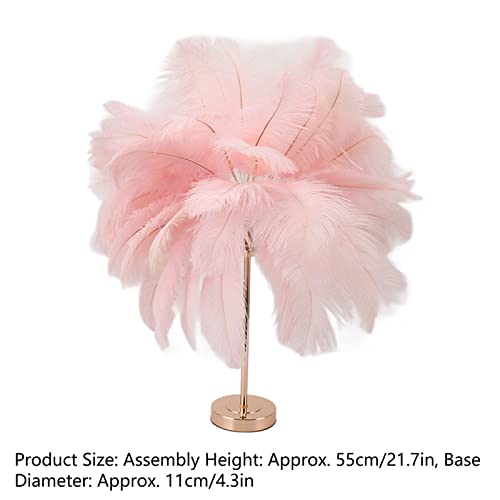 Ostrich, USB C Warm White Light Beside Table Lamp, with Plug in Wire, for Bedroom Nightstand Lamp Desk Night Light (Pink) - Image 4