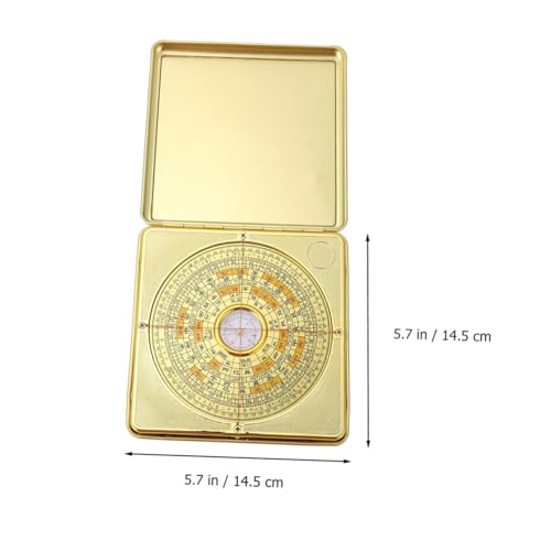 Brújula de latón Zerodeko 14.5cm para feng shui y navegación miniatura 2