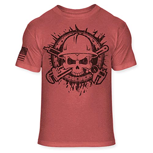 Millwright Skull T-Shirt - Industial Mechanic Crossbones Athletic Blend Tee - A1463